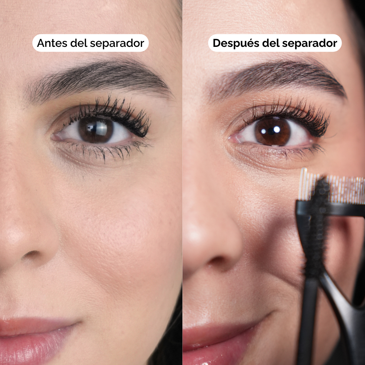 Peine separador de pestañas